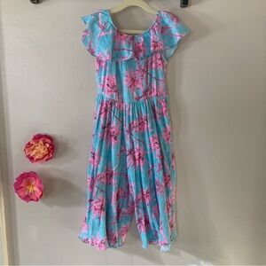 Zara Kids Blue and Pink Floral Romper
